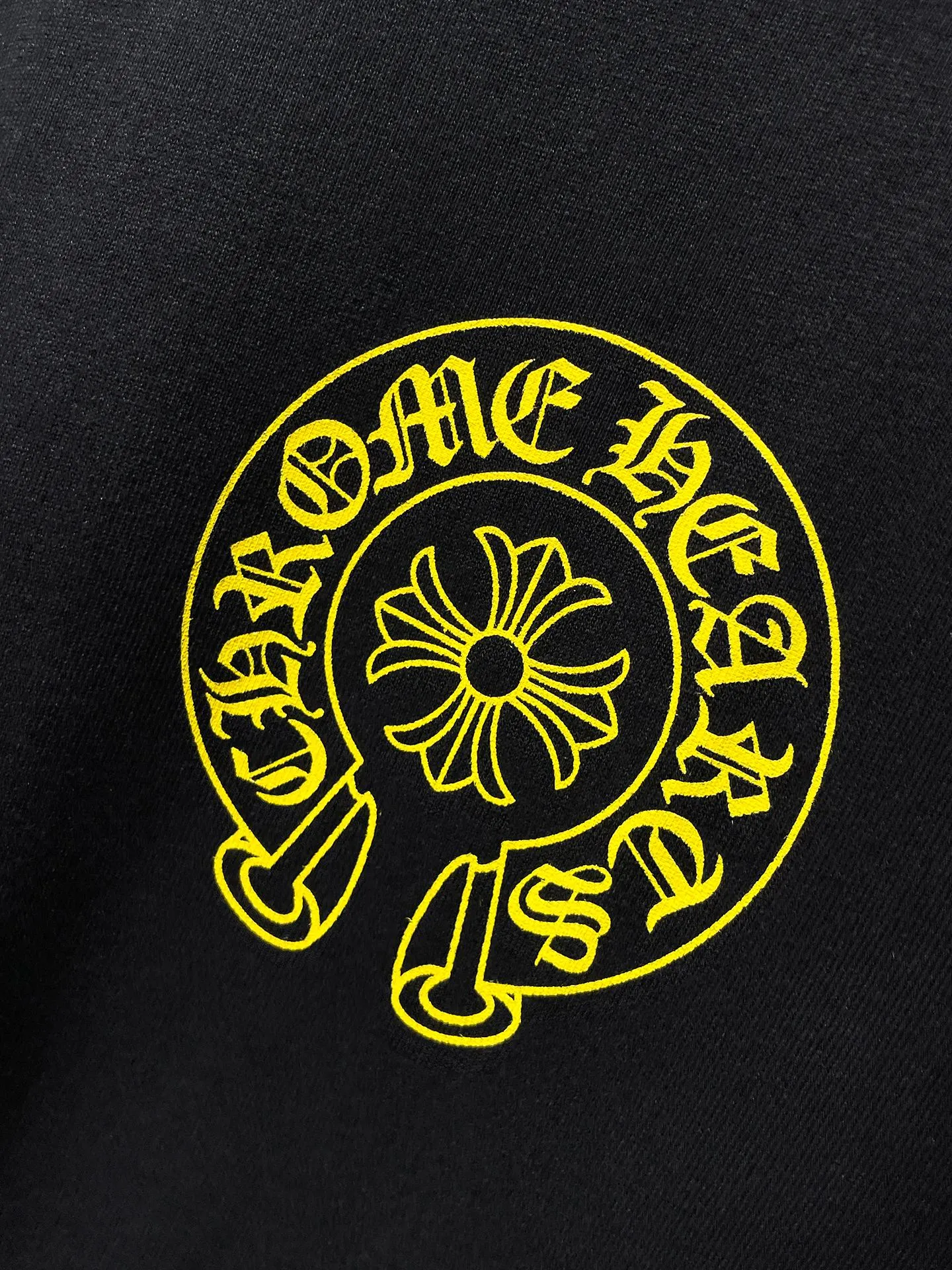 P176 Chrome Hearts Long T Series Heavy Industry Colored Leather Cross Contrast Color Fake Two-Piece Long Sleeve T-Shirt Same Style as Stars❤Specially Customized Version 1:1 High Weight Fabric Recommended Color: Black Code Number: S, M, L, XL